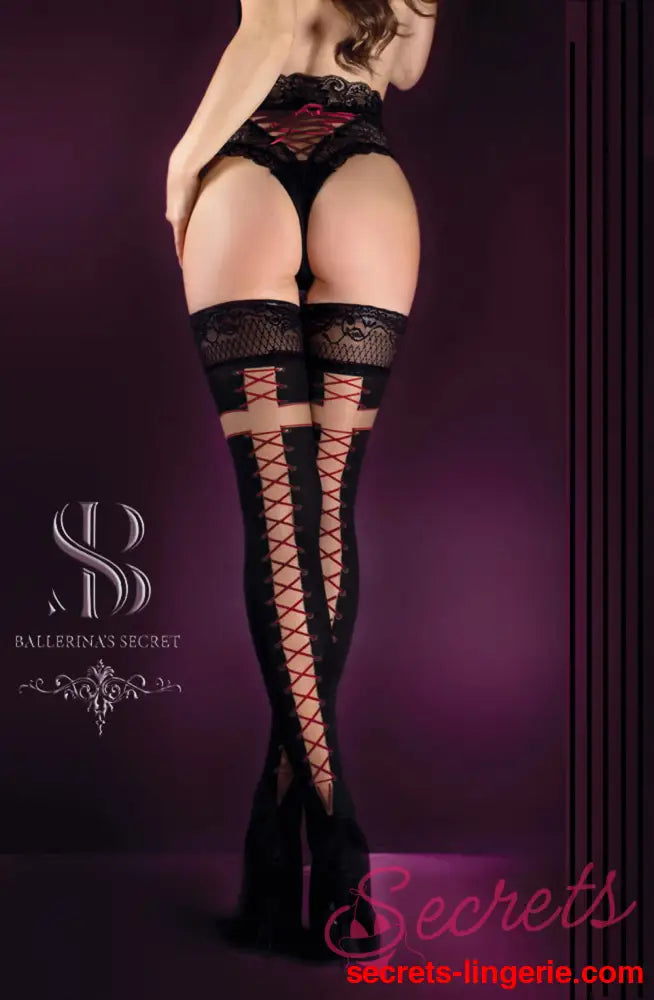 Ballerina 526 Black/Skin Hold Ups