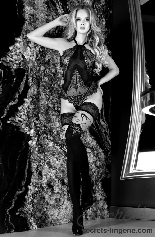 Ballerina 555 Black/Skin Hold Ups