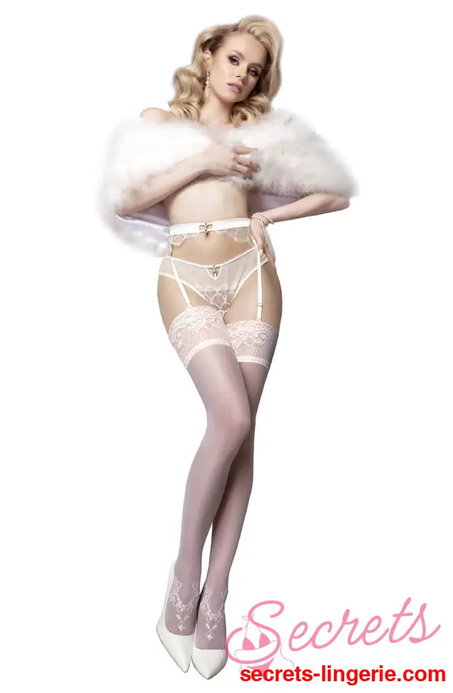 Ballerina 588 Ivory Hold Ups
