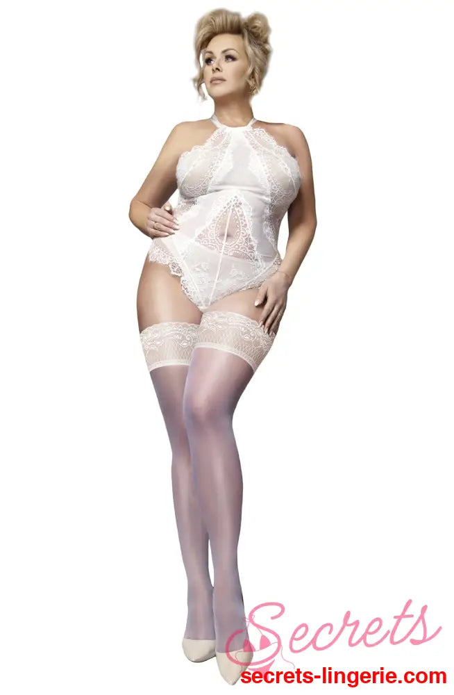 Ballerina 591 Ivory Hold Ups Plus