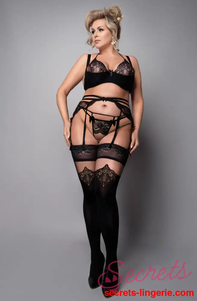 Ballerina 600 Black/Skin Hold Ups Plus