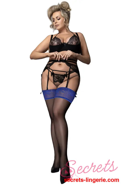 Ballerina 601 Black/Zaffiro Hold Ups Plus