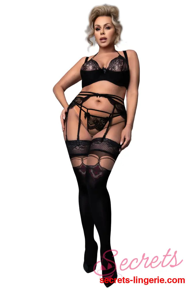 Ballerina 602 Black/Skin Hold Ups Plus