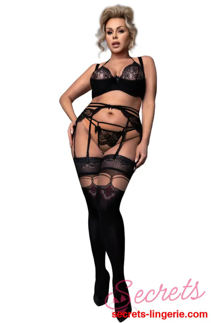 Ballerina 602 Black/Skin Hold Ups Plus