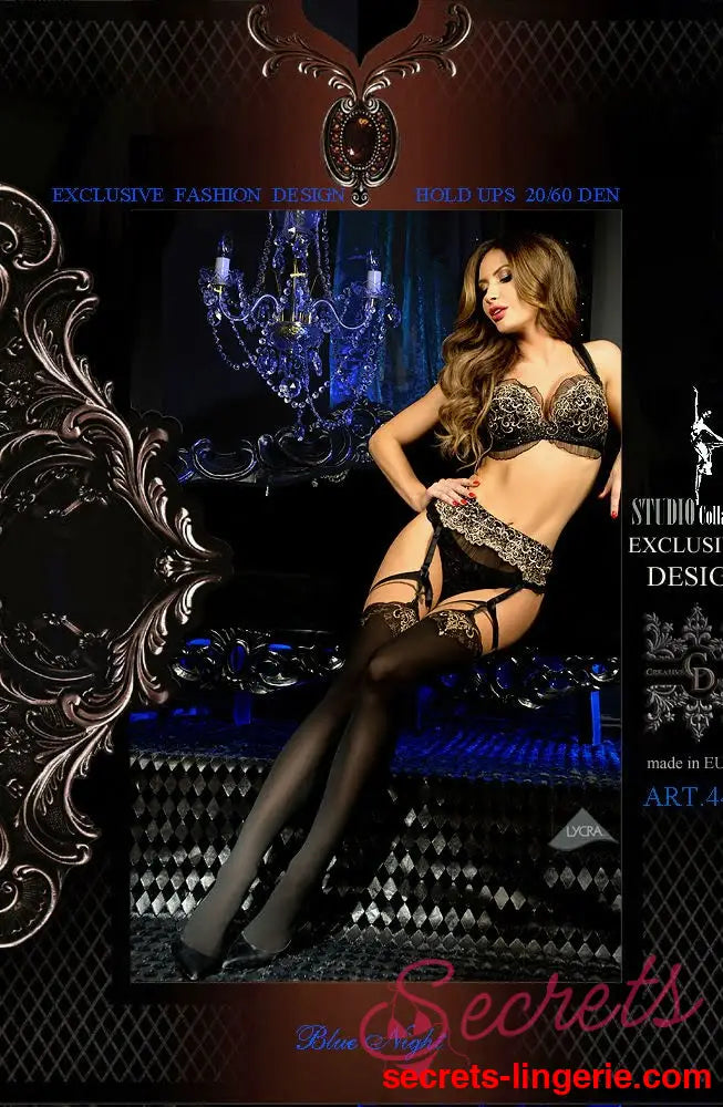 Ballerina Blue Night 16 Piece Tights and Hold Ups Collection