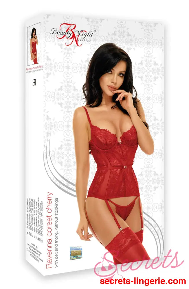 Beauty Night BN6522 Ravenna Corset Cherry
