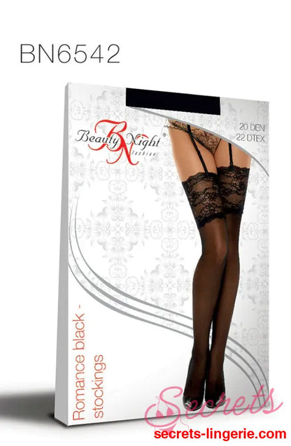 Beauty Night BN6542 Romance Stockings Black