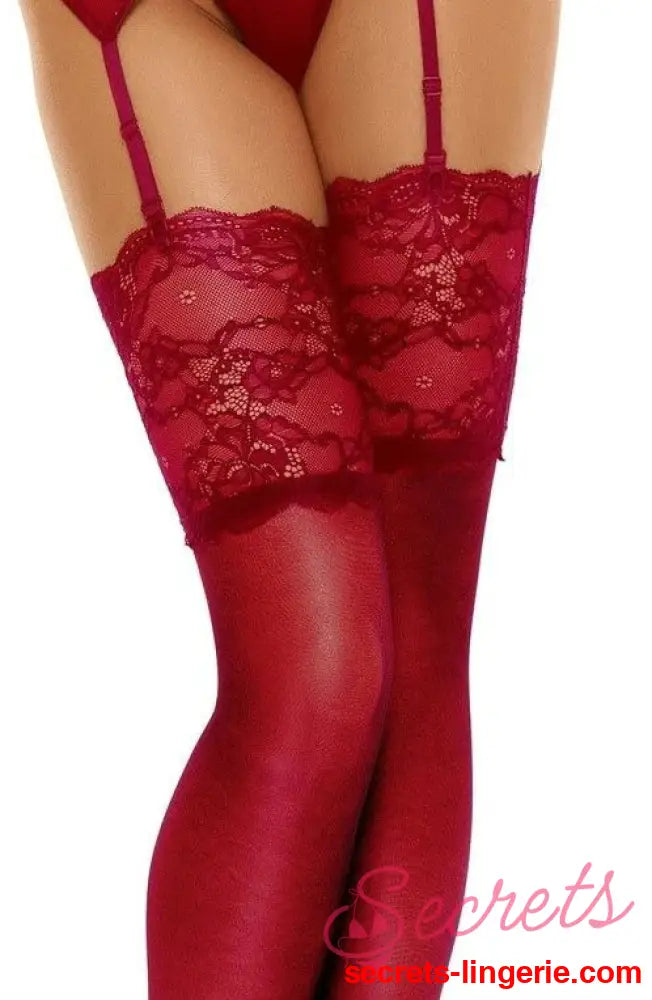 Beauty Night BN6543 Romance Stockings Cherry