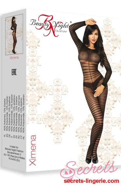Beauty Night BN6583 Ximena Bodystocking - Black / One Size (S-L)