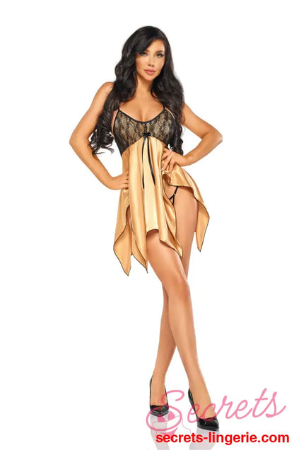 Beauty Night BN6644 Julieta Chemise Gold