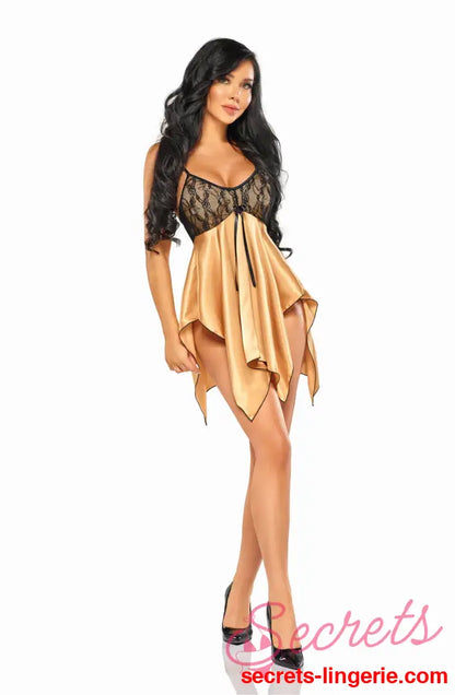 Beauty Night BN6644 Julieta Chemise Gold