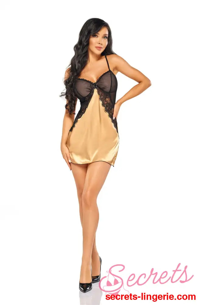 Beauty Night BN6648 Marinela Chemise Gold
