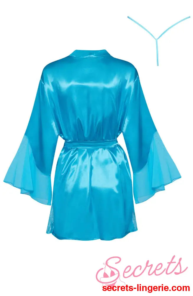 Beauty Night BN6659 Marlene Peignoir Turquoise - Turquoise / One Size (S-L)