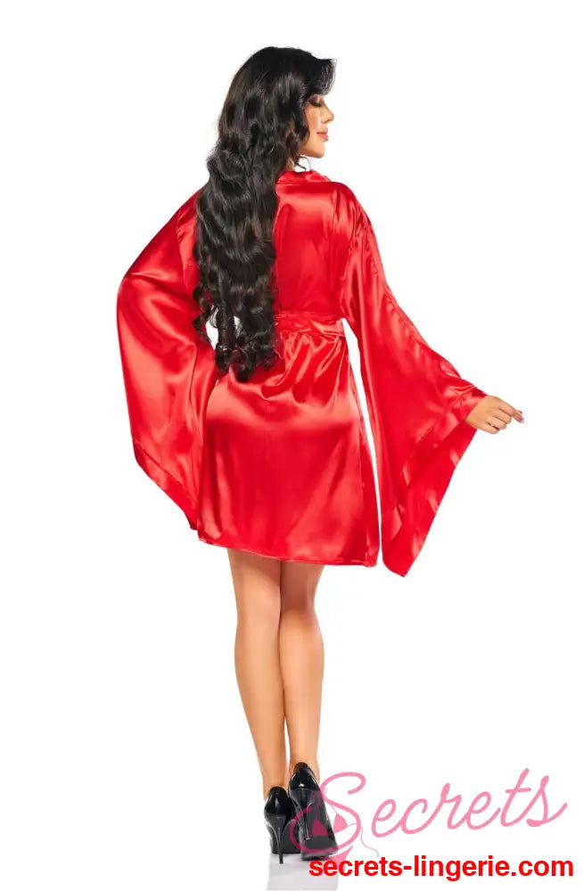 Beauty Night BN6664 Samira Peignoir Red - Red / One Size (S-L)