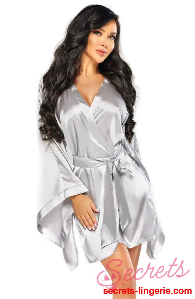Beauty Night BN6665 Samira Peignoir Silver - Silver / One Size (S-L)