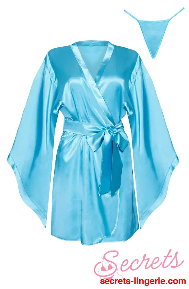 Beauty Night BN6666 Samira Peignoir Turquoise - Turquoise / One Size (S-L)