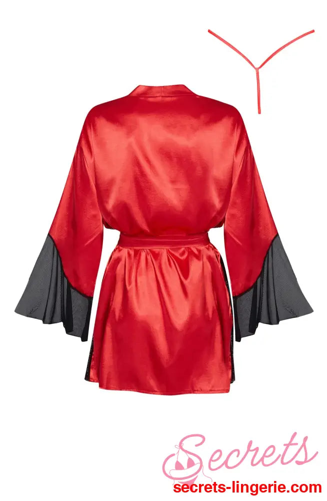 Beauty Night BN6667 Sara Peignoir Red - Red / One Size (S-L)