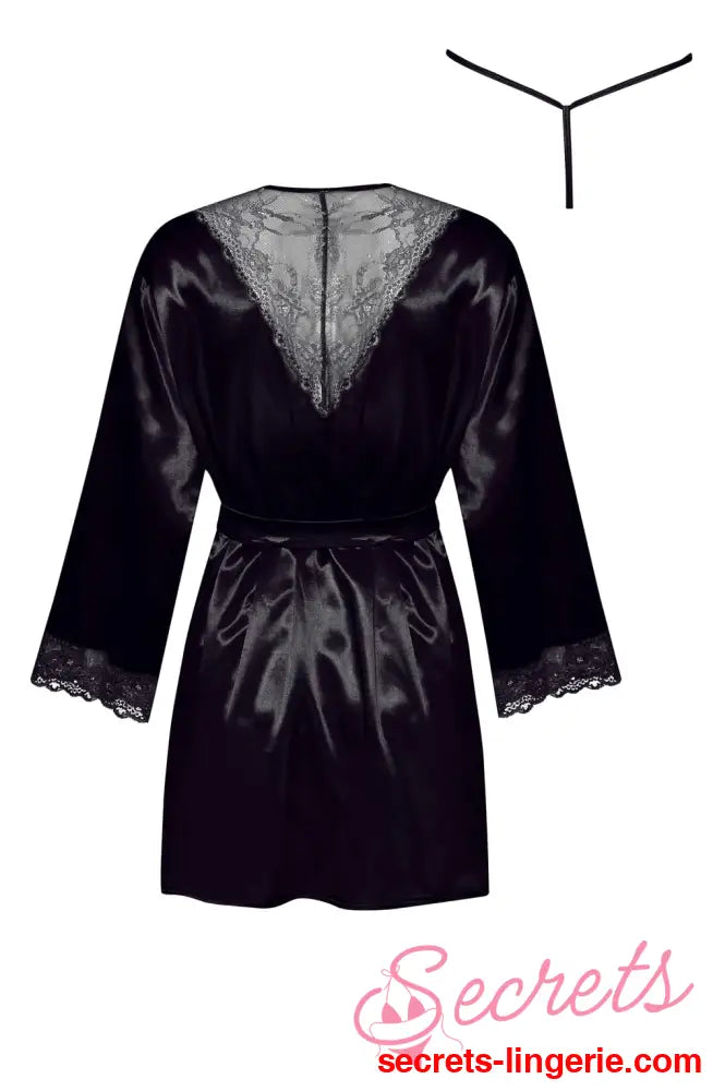 Beauty Night BN6669 Sherie Peignoir Black - Black / One Size (S-L)