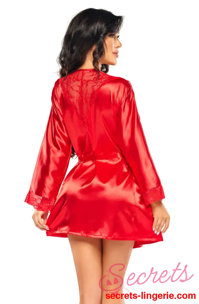 Beauty Night BN6670 Sherie Peignoir Red - Red / One Size (S-L)