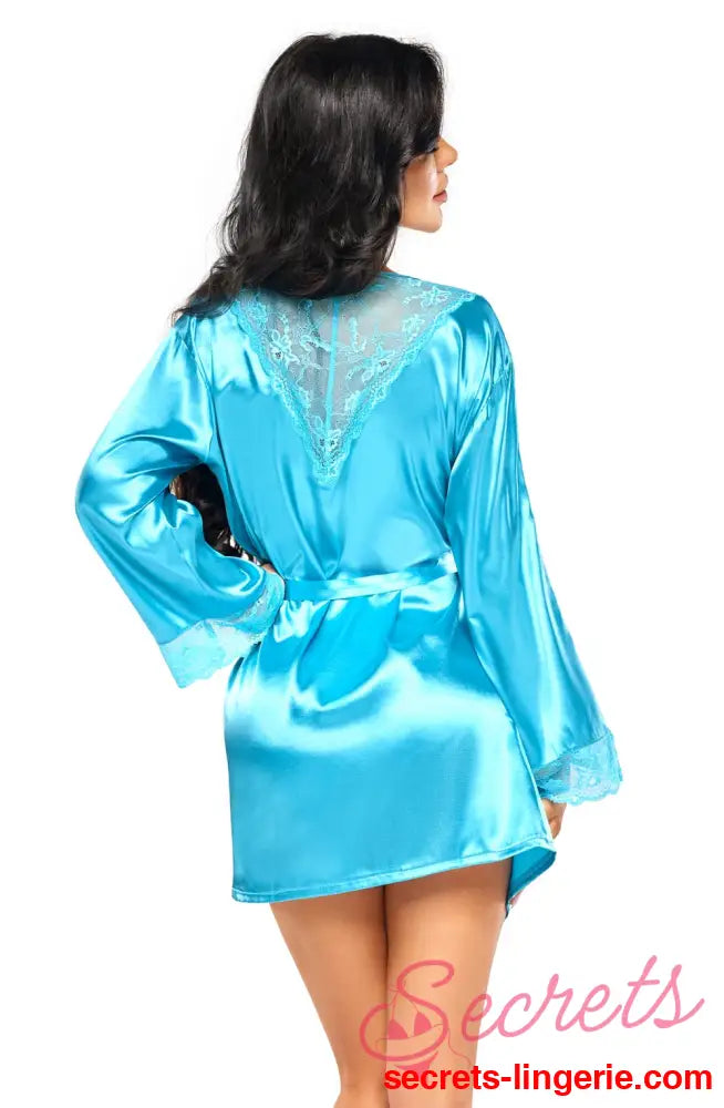 Beauty Night BN6671 Sherie Peignoir - Turquoise / One Size (S-L)