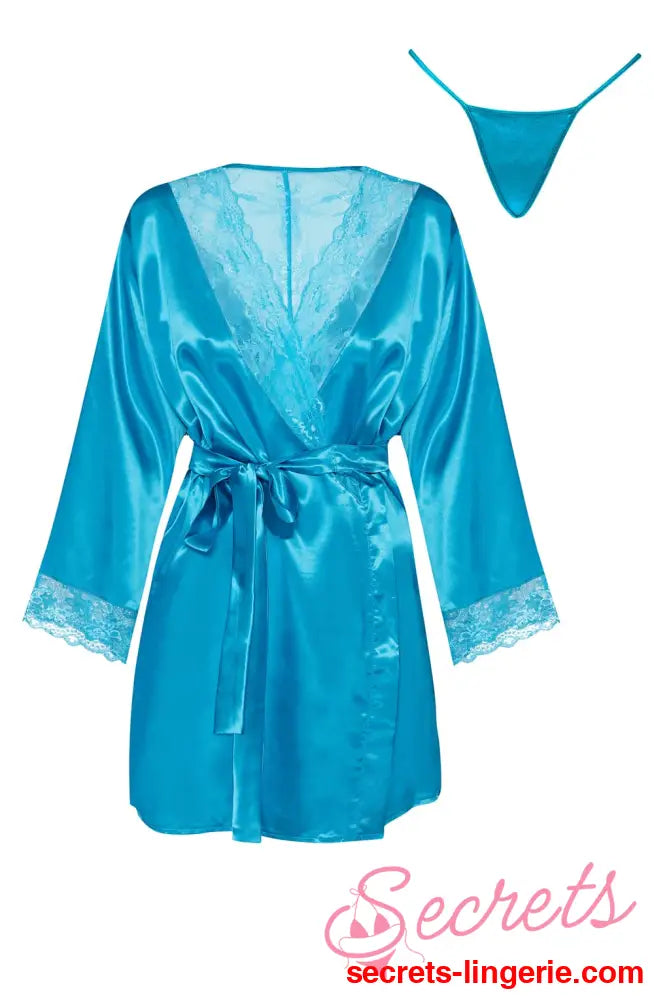 Beauty Night BN6671 Sherie Peignoir - Turquoise / One Size (S-L)