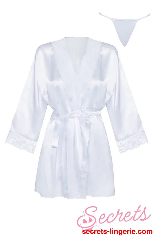 Beauty Night BN6672 Sherie Peignoir White - White / One Size (S-L)