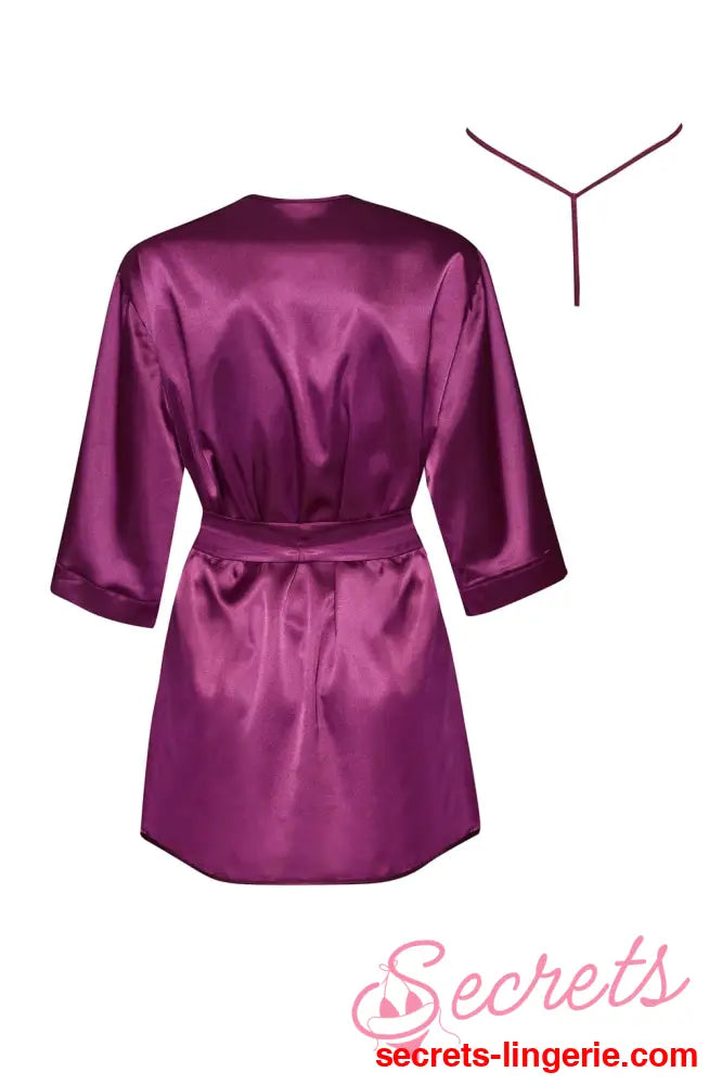 Beauty Night BN6673 Peignoir Burgundy - Burgundy / One Size (S-L)