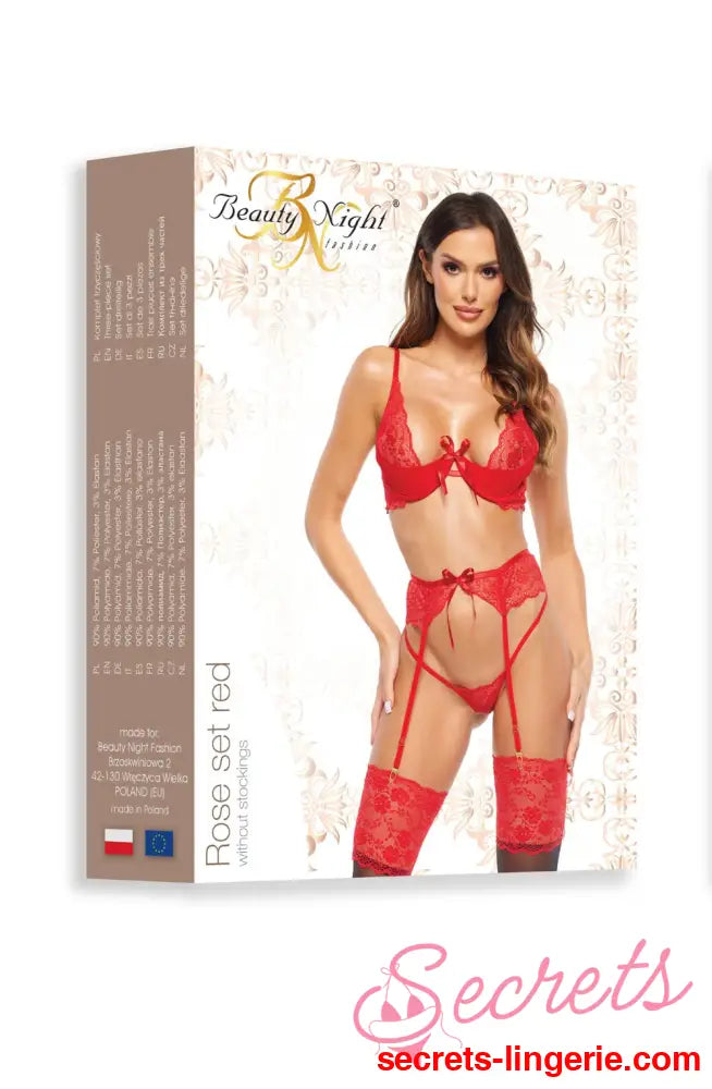 Beauty Night BN6696 Rose Set Red