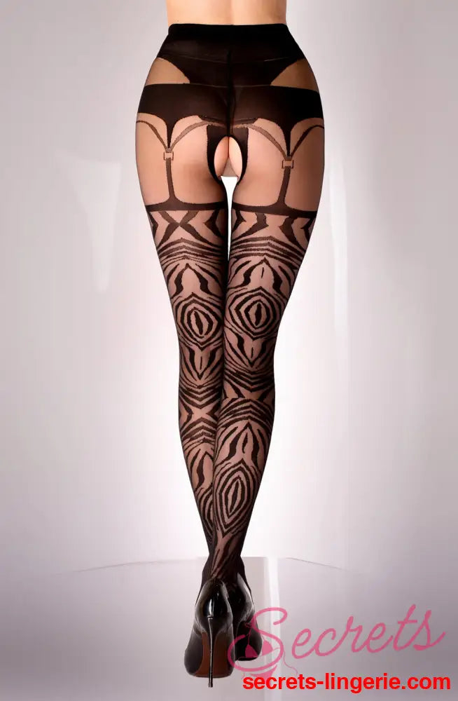 Black Secret BS122 Crotchless Tights