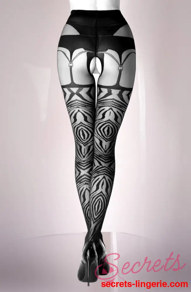 Black Secret BS122 Crotchless Tights