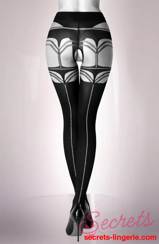 Black Secret BS131 Crotchless Tights