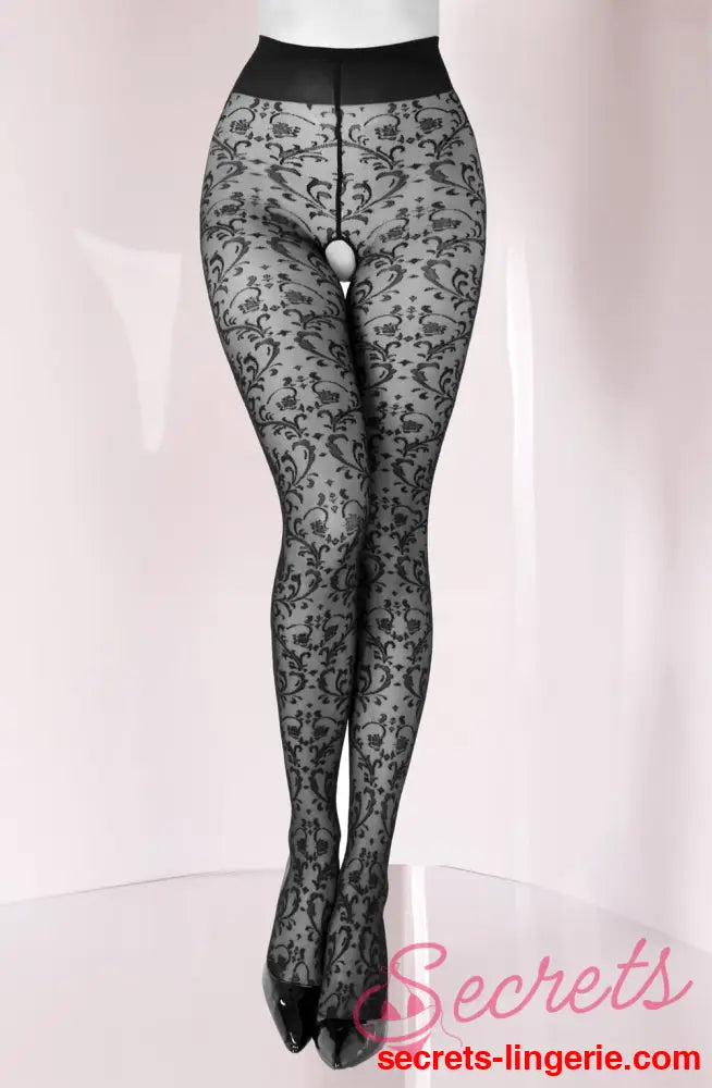Black Secret BS135 Crotchless Tights