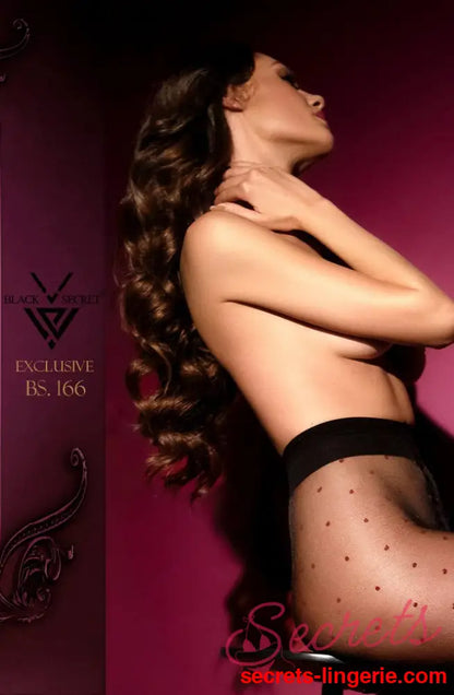 Black Secret BS166 Open Crotch Tights Black