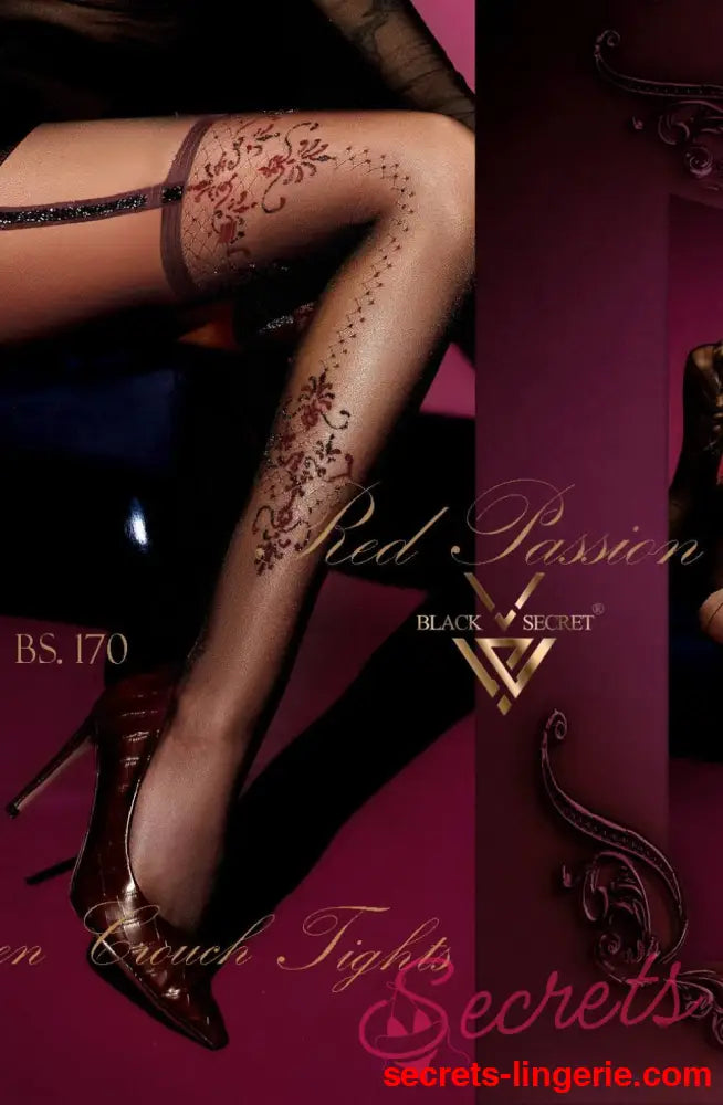 Black Secret BS170 Open Crotch Tights Black