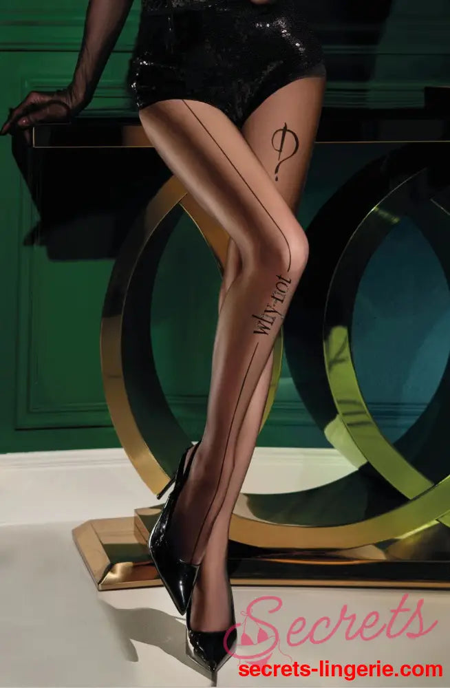 Black Secret BS184 Crotchless Tights