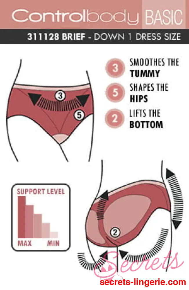 Control Body 311128 Shaping Brief Nero