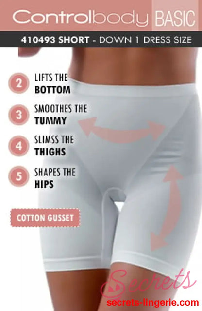 Control Body 410493 Shaping Short Bianco