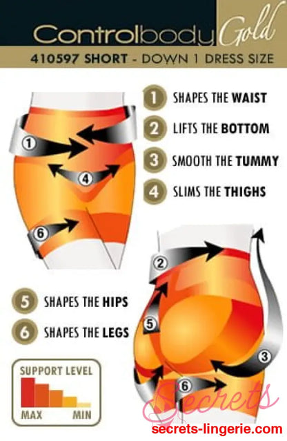 Control Body 410597 Shaping Shorts Nero