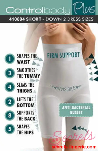 Control Body 410604 High Waist Long Shaping Shorts Nero