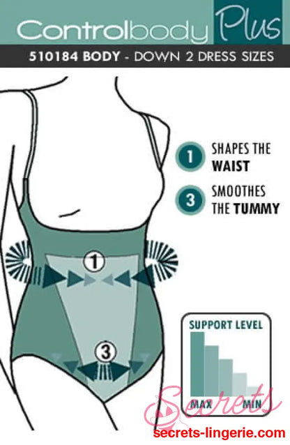 Control Body 510184 Open Bust Shaping Body Nero