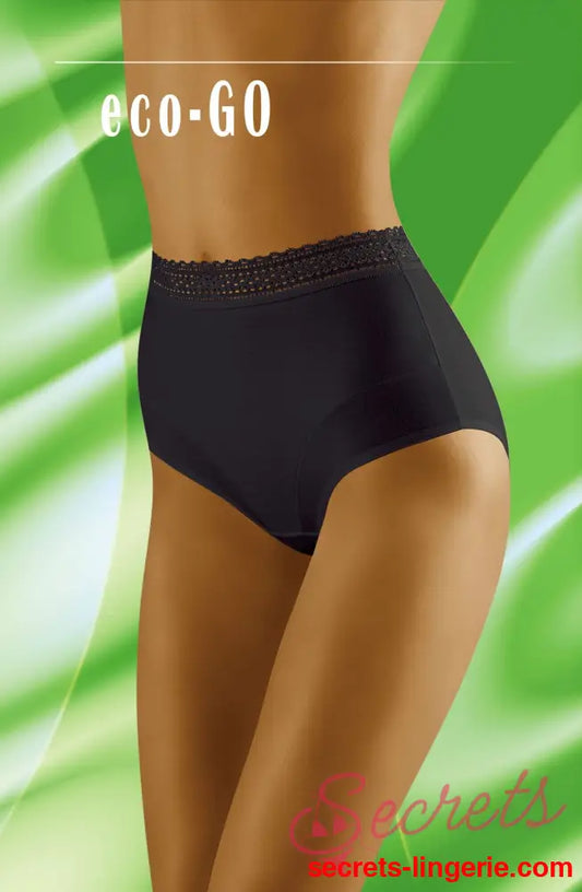 Eco-Go Cotton Briefs with Lace Trim