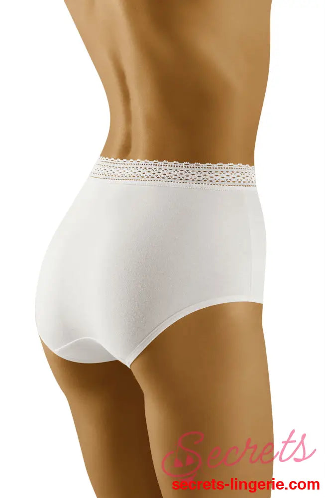 Eco-Go Cotton Briefs with Lace Trim