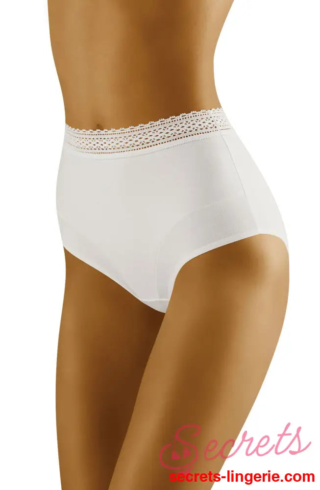 Eco-Go Cotton Briefs with Lace Trim