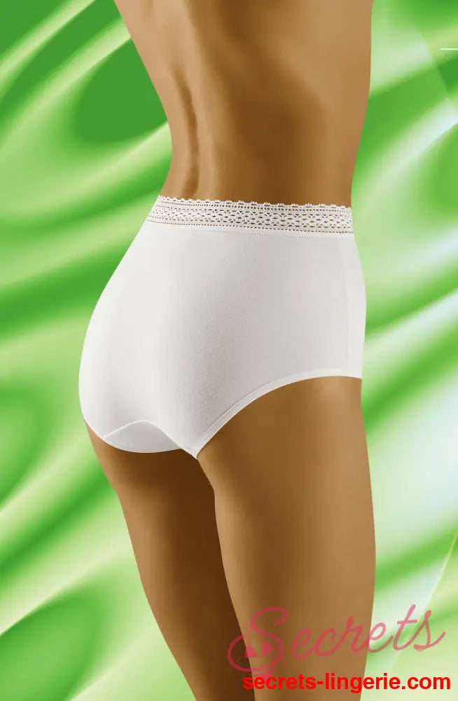 Eco-Go Cotton Briefs with Lace Trim