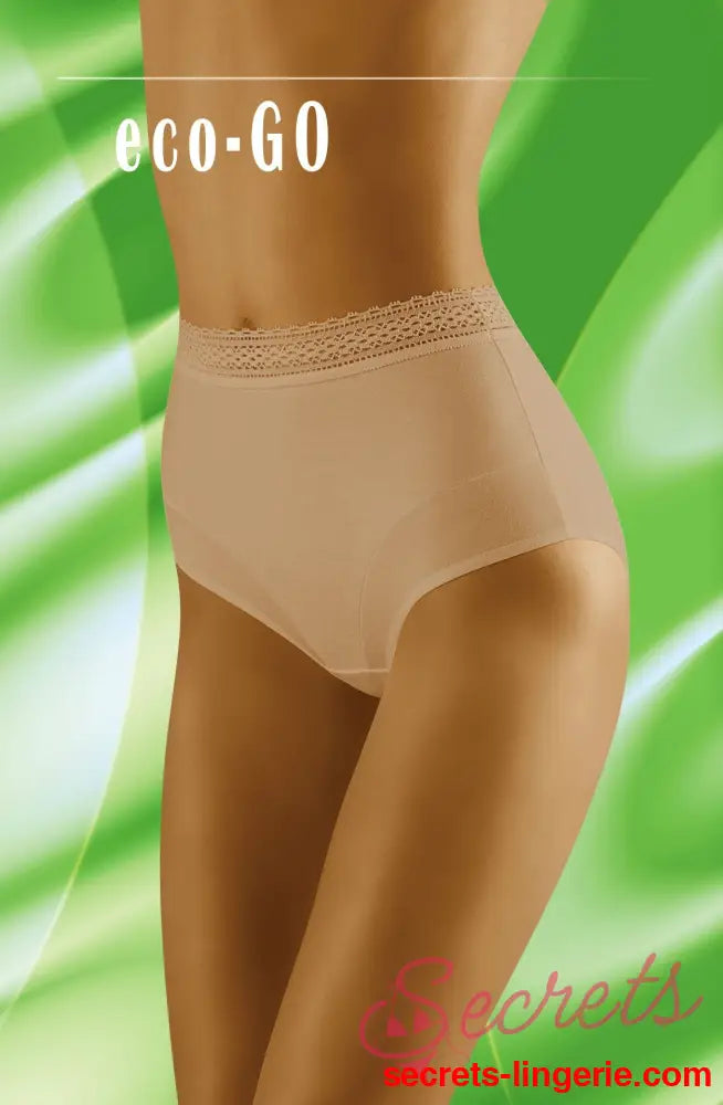 Eco-Go Lace Trim Cotton Briefs