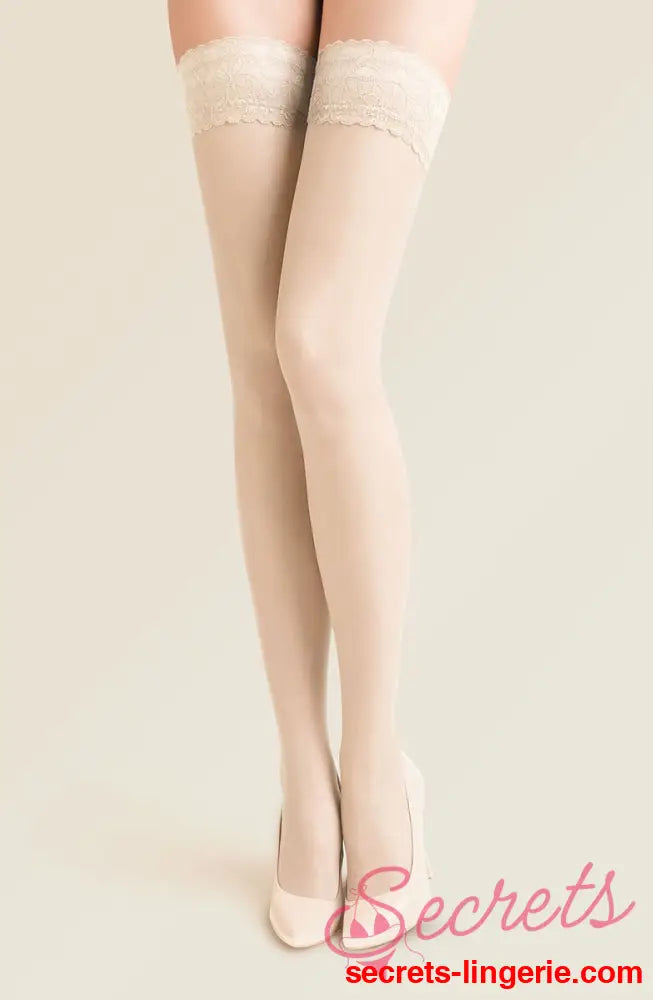 Gabriella Calze 200 Hold Ups Ivory - Ivory / 1/2 (XS/S)