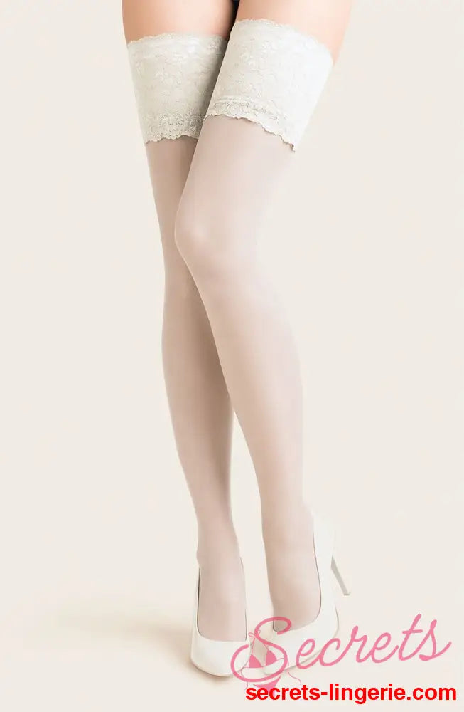 Gabriella Calze Exclusive 201 Hold Ups White - Bianco (White) / 1/2 (XS/S)