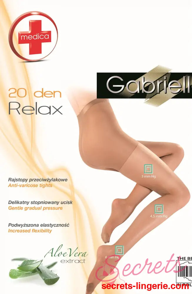 Gabriella Classic Medica Relax 110 Tights Beige - Beige / 2 (S)
