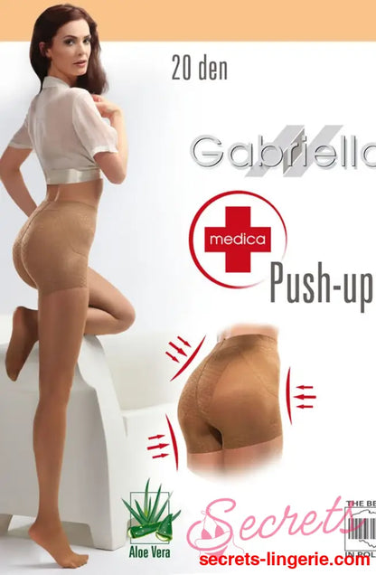 Gabriella Classic Push Up 127 Tights Beige - Beige / 2 (S)