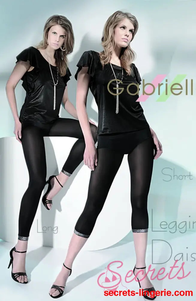 Gabriella Daisy Long Leggings Black